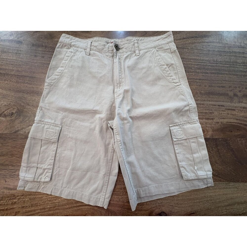 Gramicci Cargo Shorts Mens 32 Khaki 100% Cotton Outdoor Hiking Pockets Utility